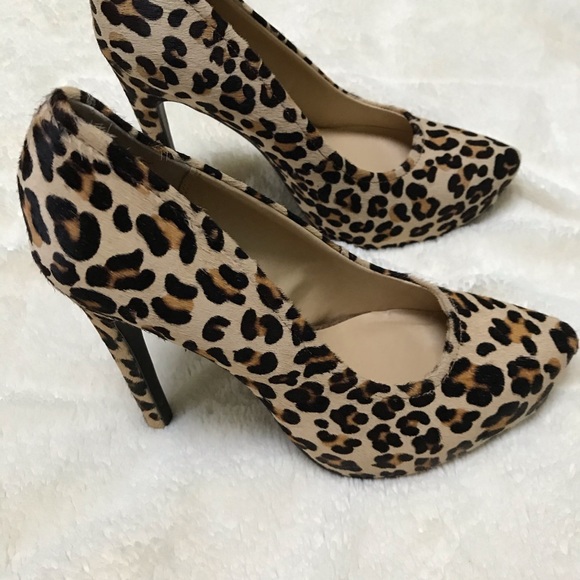 New Leopard Calf Hair Kelsi Dagger Platforms - Picture 8 of 8